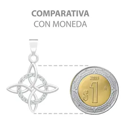 Dije Nudo de Bruja Celta Plata 925 con Zirconia Blanca - Imagen 8