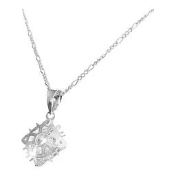 Dije Nudo de Bruja Celta Plata 925 con Zirconia y Cadena - Imagen 2