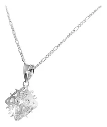 Dije Nudo de Bruja Celta Plata 925 con Zirconia y Cadena - Imagen 2