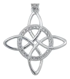 Dije Nudo de Bruja Celta Plata 925 con Zirconia - Imagen 2