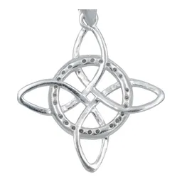 Dije Nudo de Bruja Celta Plata 925 con Zirconia - Imagen 4