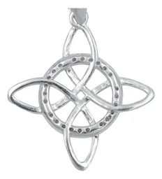 Dije Nudo de Bruja Celta Plata 925 con Zirconia - Imagen 4