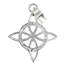 Dije Nudo de Bruja Celta Plata .925 Zirconia para Protección - Imagen 2