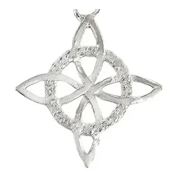 Dije Nudo de Bruja Celta Plata .925 Zirconia para Protección - Imagen 3