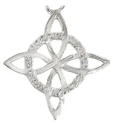 Dije Nudo de Bruja Celta Plata .925 Zirconia para Protección - Imagen 3