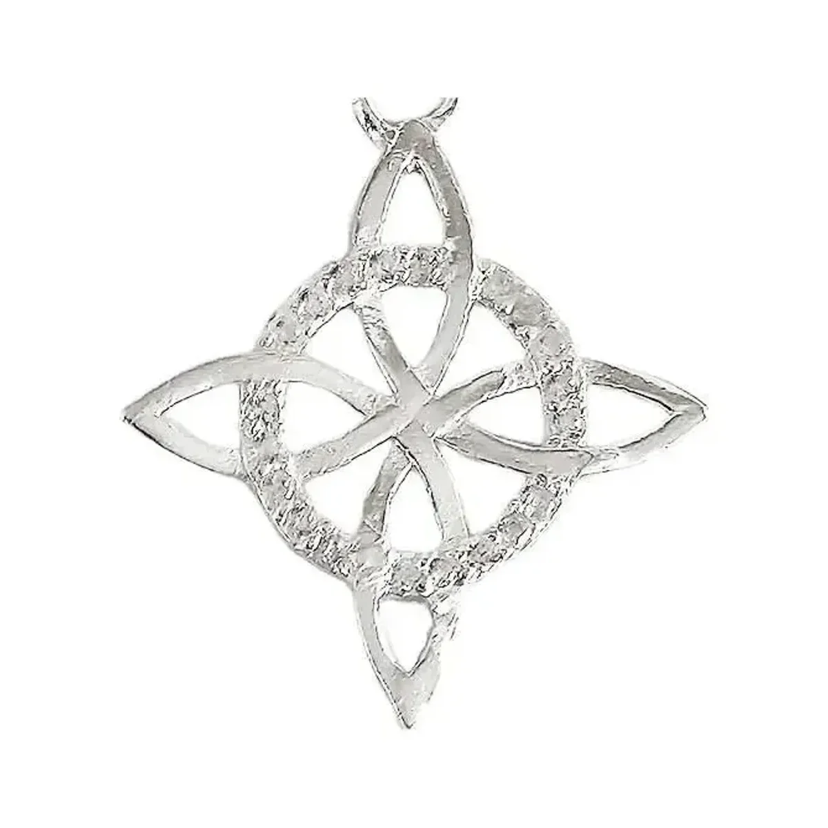 Dije Nudo de Bruja Celta Plata .925 Zirconia para Protección - Imagen 3