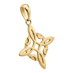 Dije Nudo de Bruja de Oro 10k con Fases Lunares 30 mm - Imagen 3