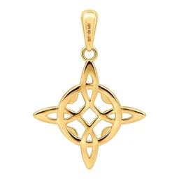 Dije Nudo de Bruja de Oro 10k con Fases Lunares 30 mm - Imagen 5
