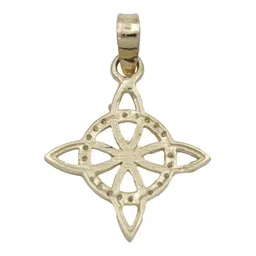 Dije Nudo de Bruja de Oro 10k con Zirconia 10 mm - Imagen 3