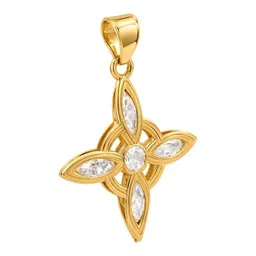 Dije Nudo de Bruja de Oro 10k con Zirconia 28x20 mm - Imagen 2