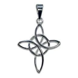 Dije Nudo de Bruja Grande Plata 925 Amuleto Protección Celta Unisex - Imagen 1