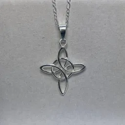 Dije Nudo de Bruja Grande Plata 925 Amuleto Protección Celta Unisex - Imagen 2