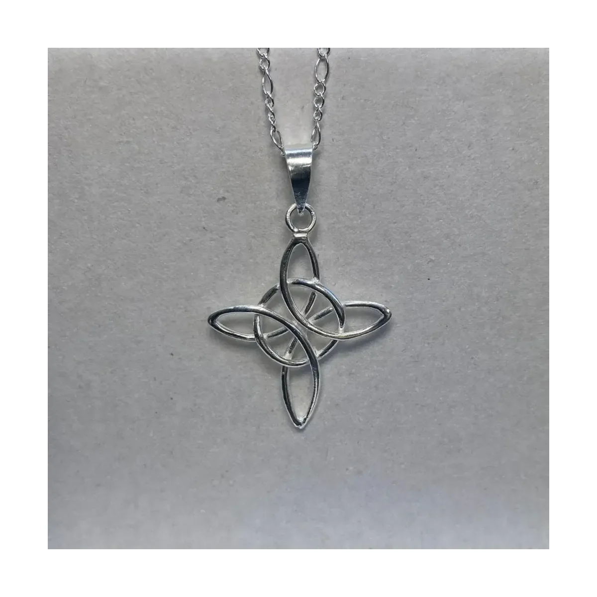 Dije Nudo de Bruja Grande Plata 925 Amuleto Protección Celta Unisex - Imagen 2