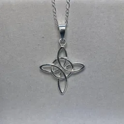 Dije Nudo de Bruja Grande Plata 925 Amuleto Protección Celta Unisex - Imagen 2