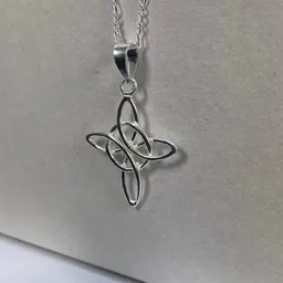 Dije Nudo de Bruja Grande Plata 925 Amuleto Protección Celta Unisex - Imagen 3
