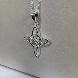 Dije Nudo de Bruja Grande Plata 925 Amuleto Protección Celta Unisex - Imagen 3