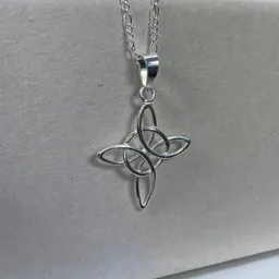 Dije Nudo de Bruja Grande Plata 925 Amuleto Protección Celta Unisex - Imagen 4