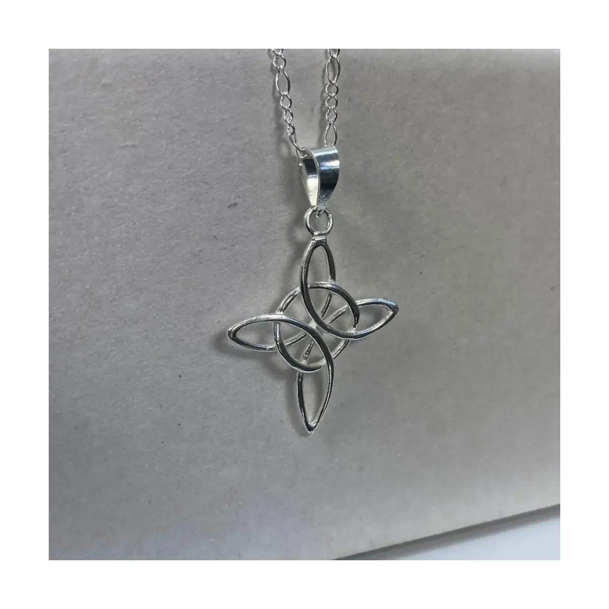 Dije Nudo de Bruja Grande Plata 925 Amuleto Protección Celta Unisex - Imagen 4