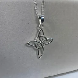 Dije Nudo de Bruja Grande Plata 925 Amuleto Protección Celta Unisex - Imagen 4