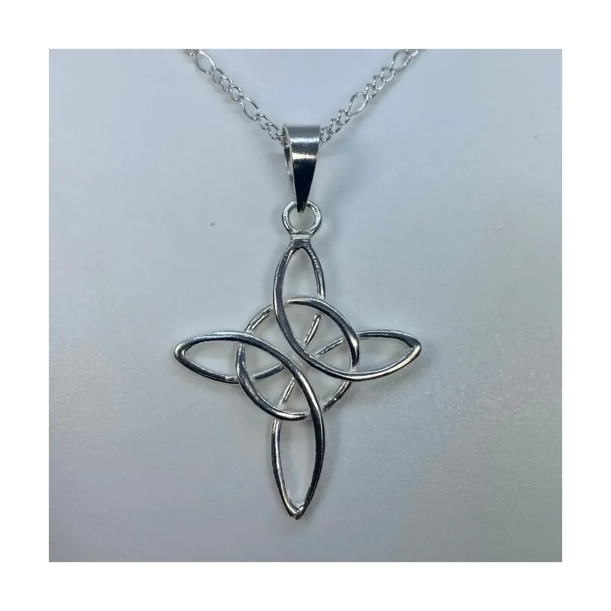 Dije Nudo de Bruja Grande Plata 925 Amuleto Protección Celta Unisex - Imagen 5
