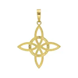 Dije Nudo de Bruja Oro 10k con Zirconia para Mujer - Imagen 2