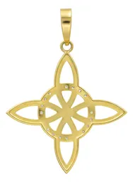 Dije Nudo de Bruja Oro 10k con Zirconia para Mujer - Imagen 2