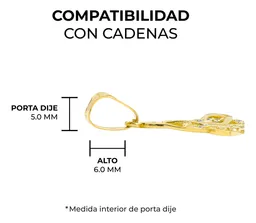 Dije Nudo de Bruja Oro 10k con Zirconia para Mujer - Imagen 7
