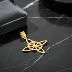 Dije Nudo de Bruja Oro 10k con Zirconia para Mujer - Imagen 8