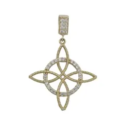 Dije Nudo de Bruja Oro 10k con Zirconias para Hombre Artesanal - Imagen 1