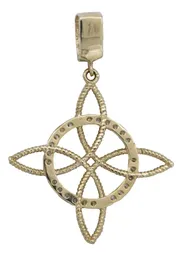 Dije Nudo de Bruja Oro 10k con Zirconias para Hombre Artesanal - Imagen 3