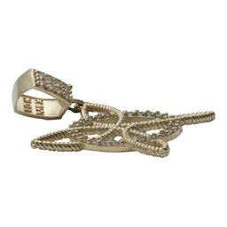 Dije Nudo de Bruja Oro 10k con Zirconias para Hombre Artesanal - Imagen 5