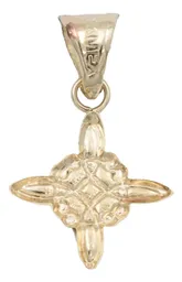 Dije Nudo de Bruja Oro 10k Esmaltado Rosa con Cadena Plata .925 - Imagen 4