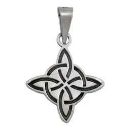 Dije Nudo de Bruja Plata 925 Celta Símbolo Protección - Imagen 1