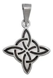 Dije Nudo de Bruja Plata 925 Celta Símbolo Protección - Imagen 1