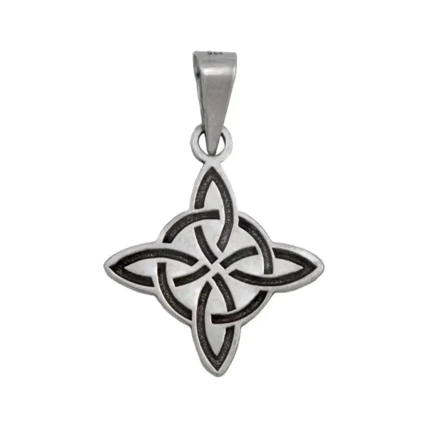 Dije Nudo de Bruja Plata 925 Celta Símbolo Protección - Imagen 1