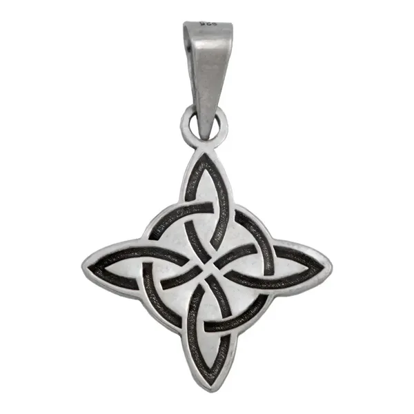 Dije Nudo de Bruja Plata 925 Celta Símbolo Protección - Imagen 1