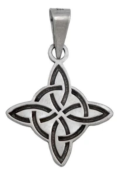Dije Nudo de Bruja Plata 925 Celta Símbolo Protección - Imagen 1