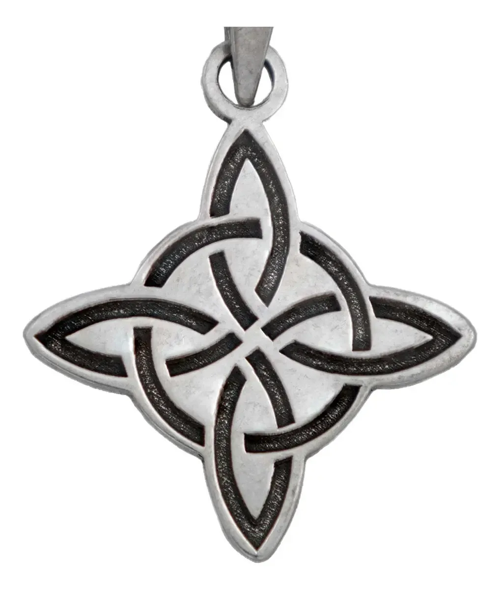 Dije Nudo de Bruja Plata 925 Celta Símbolo Protección - Imagen 1
