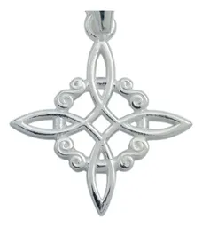 Dije Nudo de Bruja Plata 925 Celta Talismán Protección Artesanal - Imagen 2