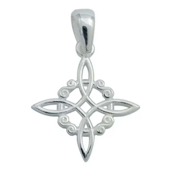 Dije Nudo de Bruja Plata 925 Celta Talismán Protección - Imagen 1