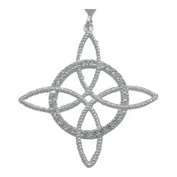 Dije Nudo de Bruja Plata 925 con Zirconia Amuleto de Protección - Imagen 2