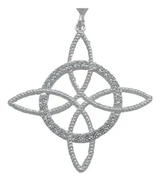 Dije Nudo de Bruja Plata 925 con Zirconia Amuleto de Protección - Imagen 2