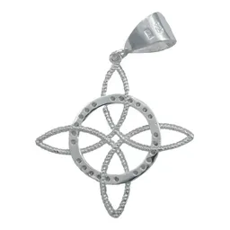 Dije Nudo de Bruja Plata 925 con Zirconia Amuleto de Protección - Imagen 3