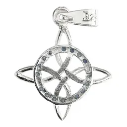 Dije Nudo de Bruja Plata 925 con Zirconia Azul - Imagen 3