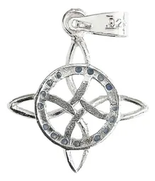 Dije Nudo de Bruja Plata 925 con Zirconia Azul - Imagen 3