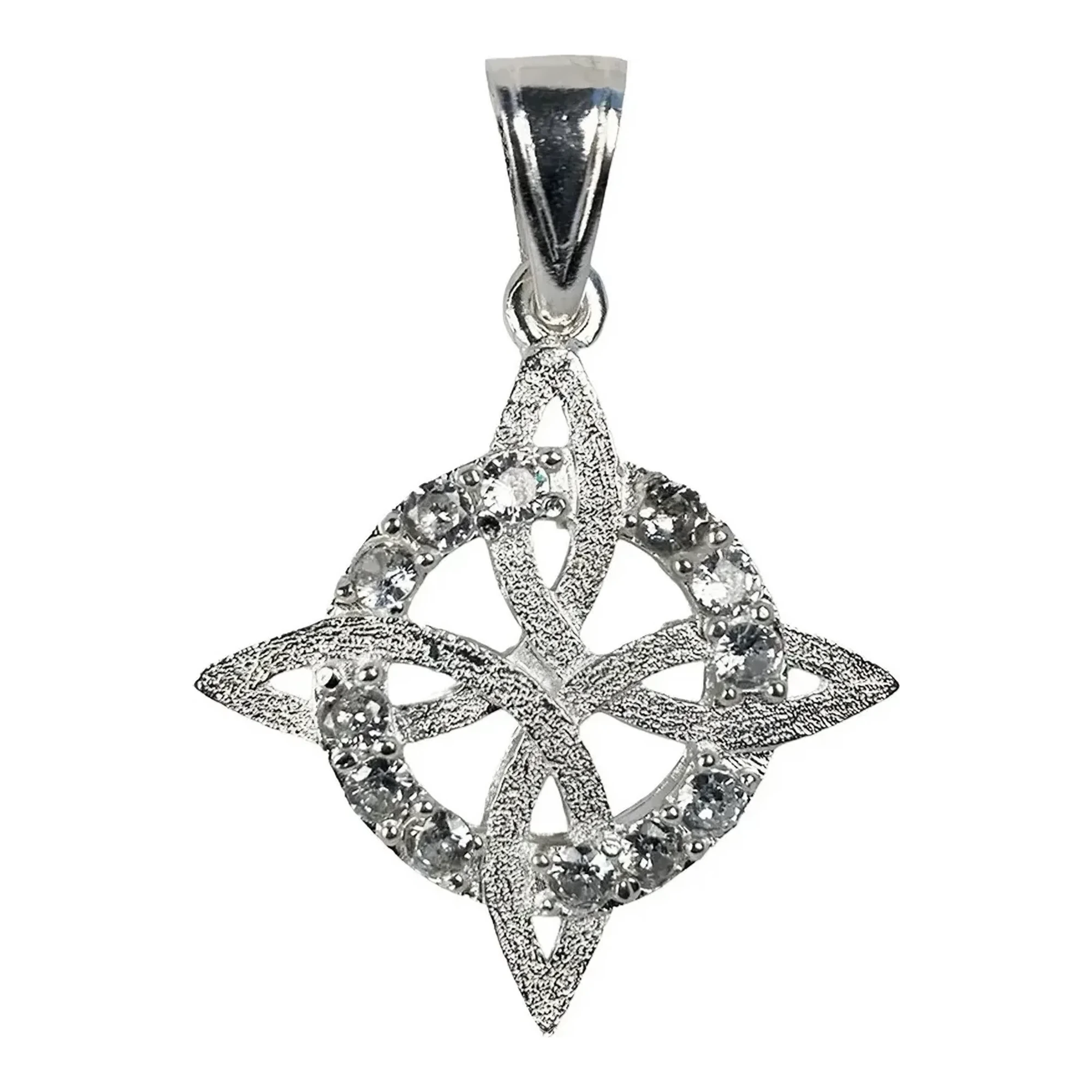 Dije nudo de bruja plata ley 925 mexicana con zirconia blanca brillante, amuleto contra envidias y joyeria esoterica grande