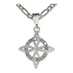 Dije Nudo de Bruja Plata 925 con Zirconia Blanca Grande - Imagen 2