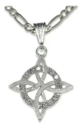 Dije Nudo de Bruja Plata 925 con Zirconia Blanca Grande - Imagen 2