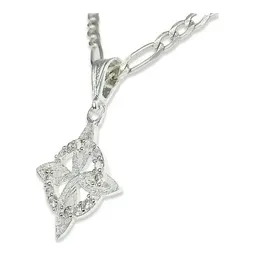 Dije Nudo de Bruja Plata 925 con Zirconia Blanca Grande - Imagen 3