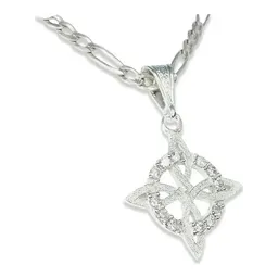 Dije Nudo de Bruja Plata 925 con Zirconia Blanca Grande - Imagen 4
